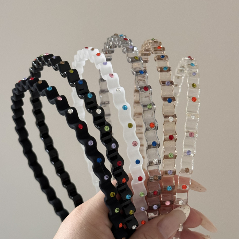 Colorful Diamond Wave Headband, Simple and Versatile for Washing Face and Makeup, Everyday Hair Accessory, New Textured Design