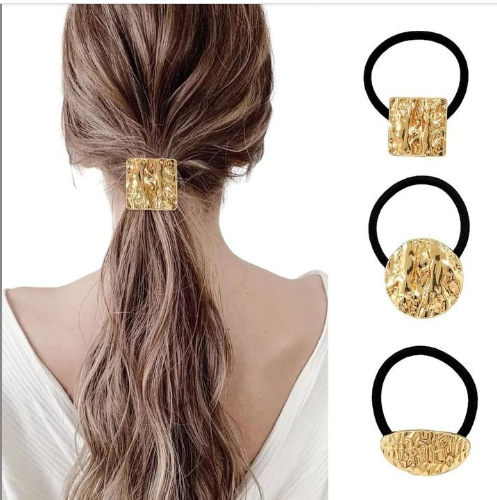 Europa y los Estados Unidos hebilla para el cabello punk personalidad transfronteriza broca de cabello trenzada gótica geometría redonda conjunto anillo de cabello cuerda para el cabello