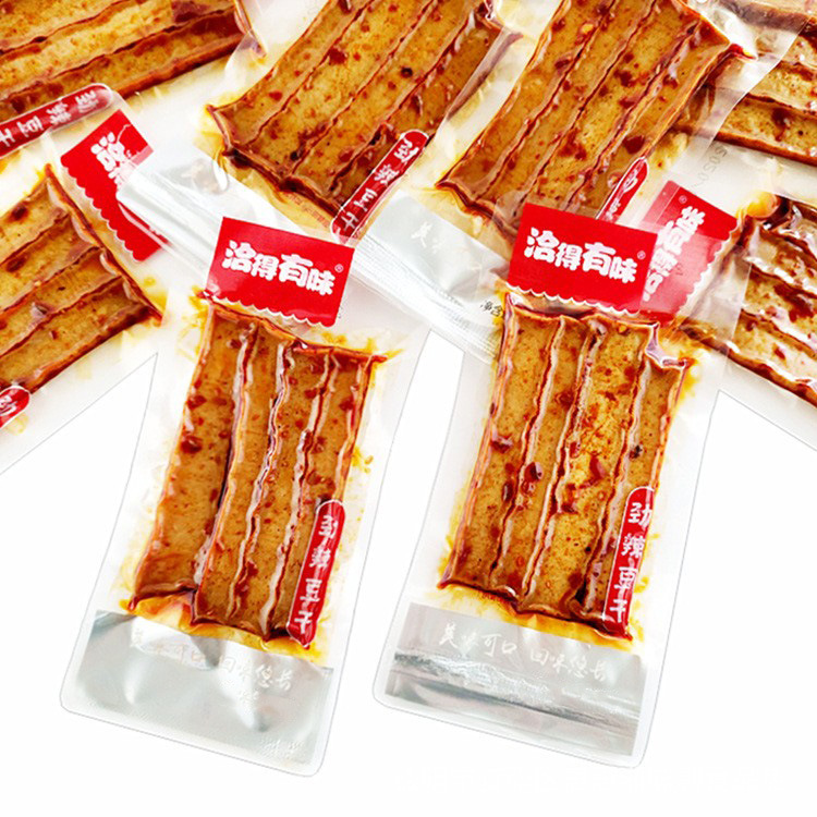 洽得有味兰花串条湖南特产麻辣小零食香辣豆干兰花串30包/盒包邮-阿里巴巴