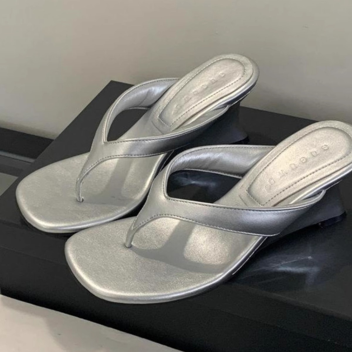 Sandalias francesas, chanclas, chanclas, chanclas, zapatos de hadas, verano, 2025, nuevas sandalias de tacón alto con chanclas simples