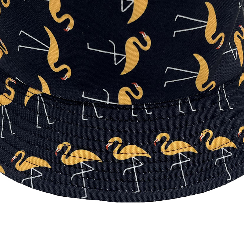 Unisex Hip-hop Sweet Flamingo Shark Flat Eaves Bucket Hat display picture 4