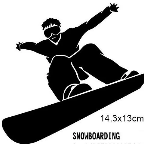 Креативный скейтборд лыжный автомобиль наклейка 14 cm x 13 cm