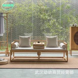 Производитель источника Solid Mu Luo Han Bed Новый китайский вяз, лежащий на мебели для гостиной Zen Tatami наложница наложницы