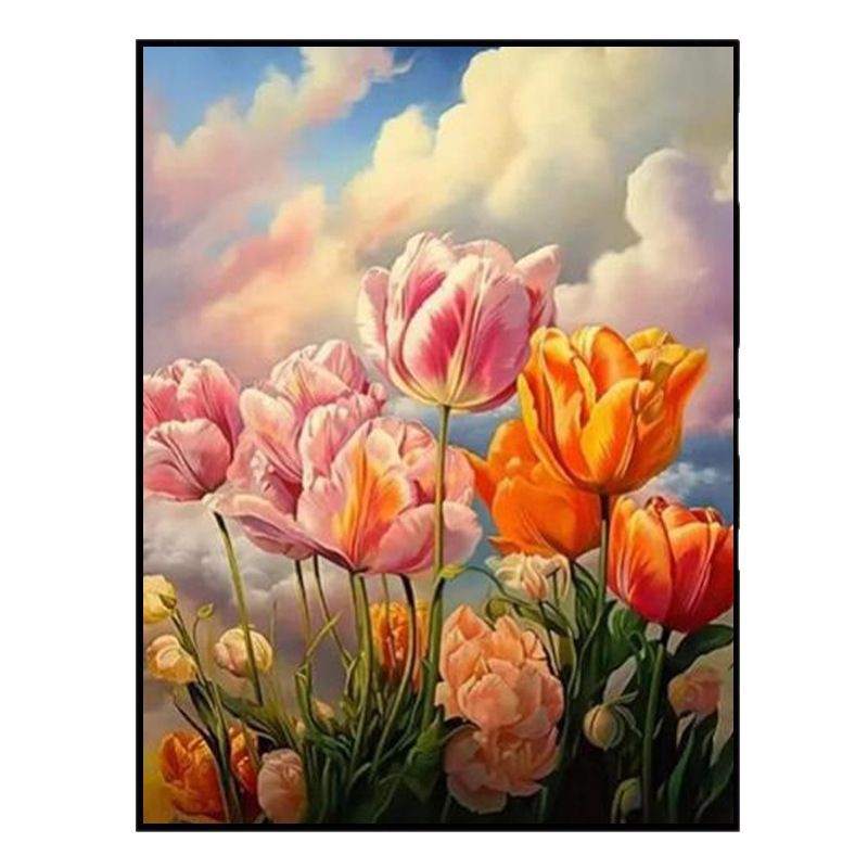 Pintura al óleo digital DIY paisaje floral pintada a mano pintada al óleo pintada decoración de la sala de estar pintada colgante de alta calidad pintura descomprimida image 50