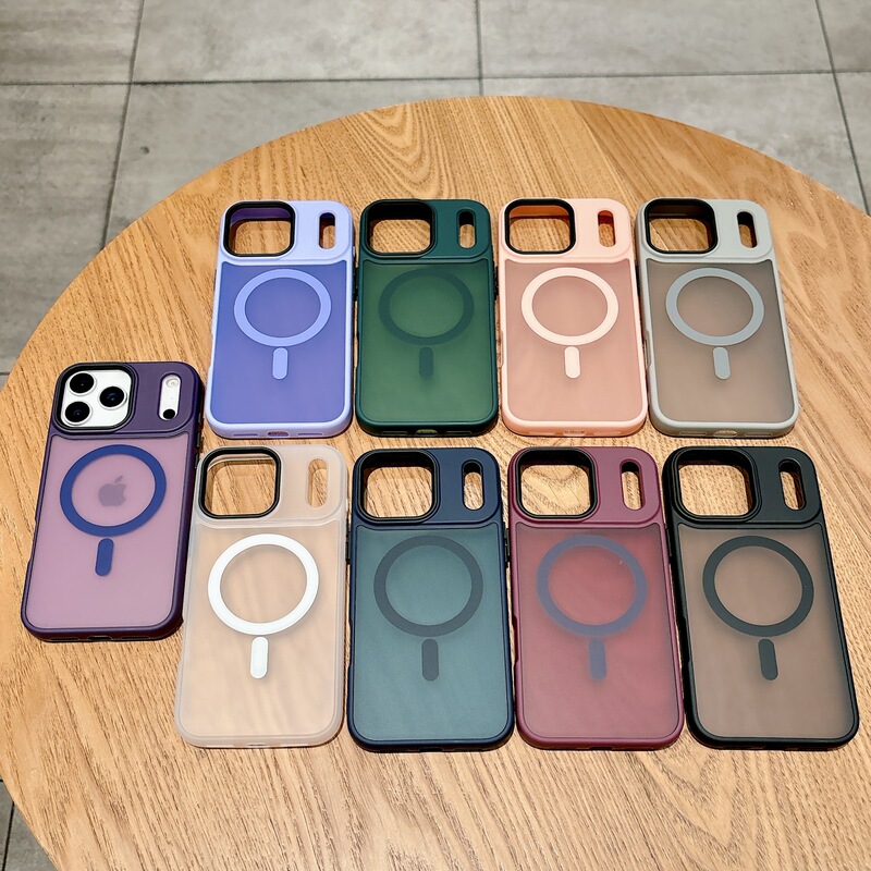 Iphone16 promax無枠マグネット携帯ケースアップル15proフラッシュパウダーマグネット14保護カバー|undefined