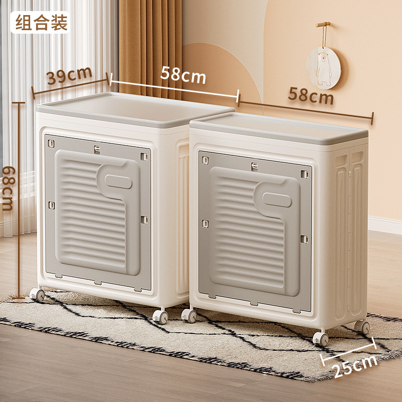 Caja de almacenamiento de juguetes, canasta de almacenamiento, tapa abatible, caja de almacenamiento engrosada de gran capacidad, caja de almacenamiento de cubo de almacenamiento de muñecas para niños domésticos