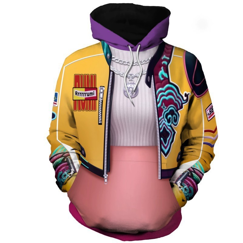 万圣节新品韩流女团K-POP猎魔女团cos服鲁米儿童印花飞飞袖连衣裙|undefined