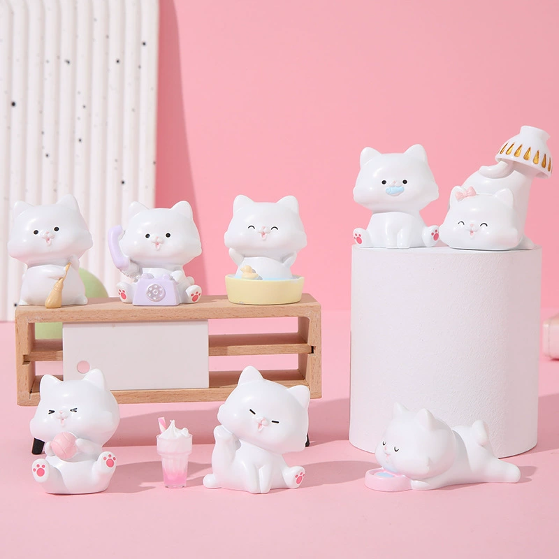 Кошачий бокс-слепок MIMI, творческий художественный кот, манекен-голова, модель девушки, сердце, смола, подарок на день рождения и День детей