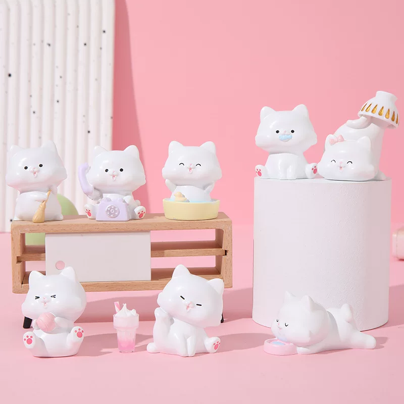 Кошачий бокс-слепок MIMI, творческий художественный кот, манекен-голова, модель девушки, сердце, смола, подарок на день рождения и День детей