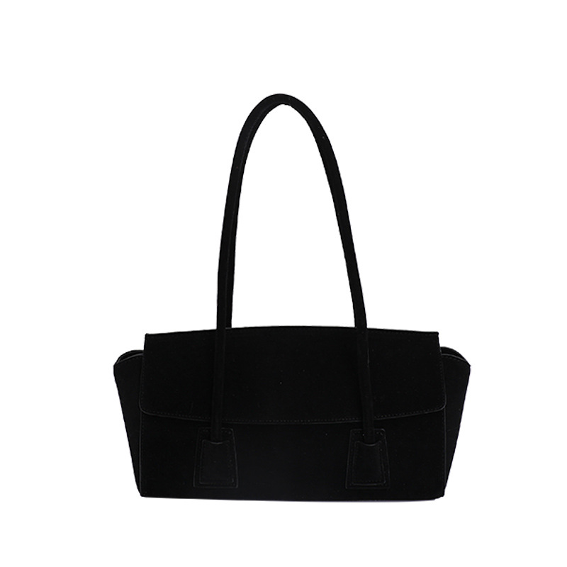 Cross-Border Luxury Niche Wing Bag For Women 2025 Autumn/Winter New Suede Versatile Commuter Shoulder Underarm Baguette Bag - Thumbnail 6