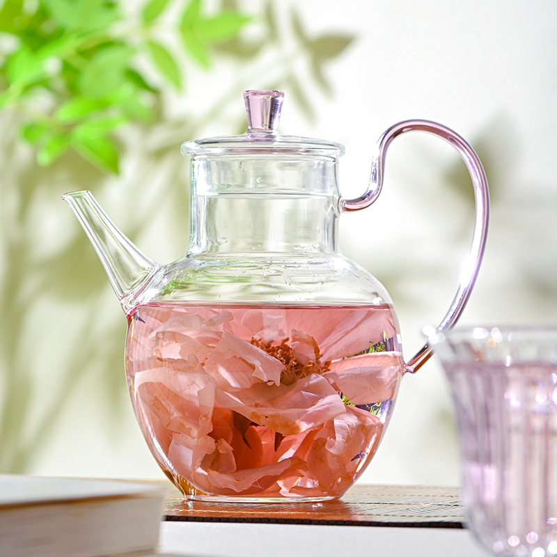 Imitation Song Glass Teapot Large Capacity Apple Pot High Borosilicate Glass Teapot High Temperature Resistant Flower Teapot with Fire Imitation Song Glass Teapot Large Capacity Apple Pot High Borosilicate Glass Teapot High Temperature Resistant Flower Teapot with Fire