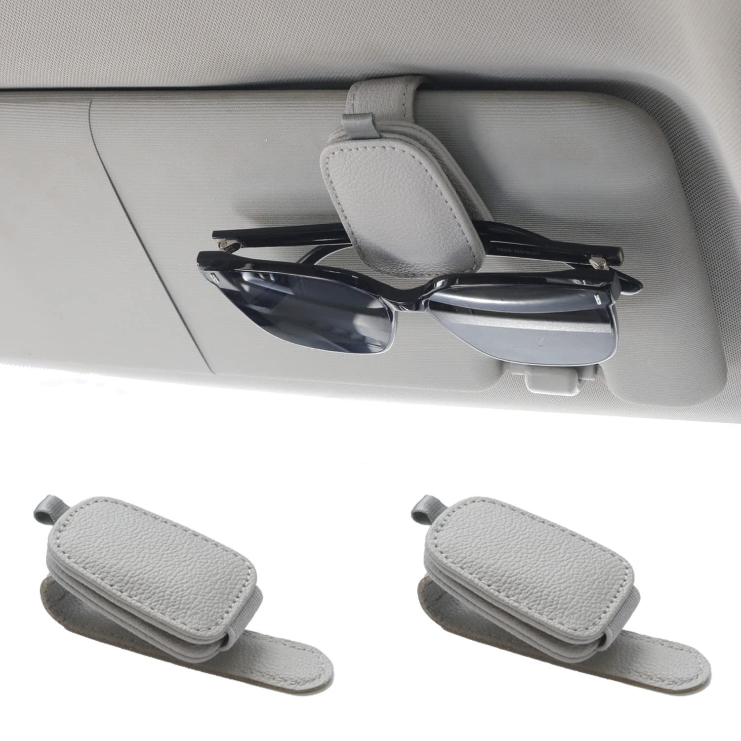 Factory Direct Sales Cross-Border Car Glasses Clip, Multi-Functional Car Sunglasses Storage Clip, Car Leather Interior Accessories