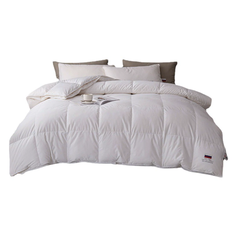 Новый продукт 95, белое одеяло из гусиного пуха, 100% хлопок, мягкий шелк, весеннее и осеннее одеяло, утолщенное белое зимнее одеяло из гусиного пуха 5А для домашнего использования