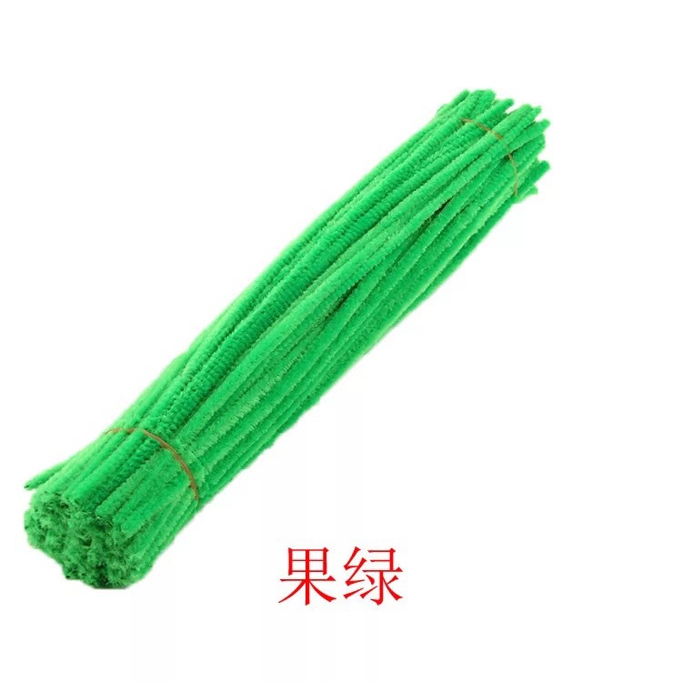 Fabricantes monocromáticos de lana verde DIY barra de torsión de lana de raíz de peluche infantil puzzle 24 colores 100 juguetes hechos a mano