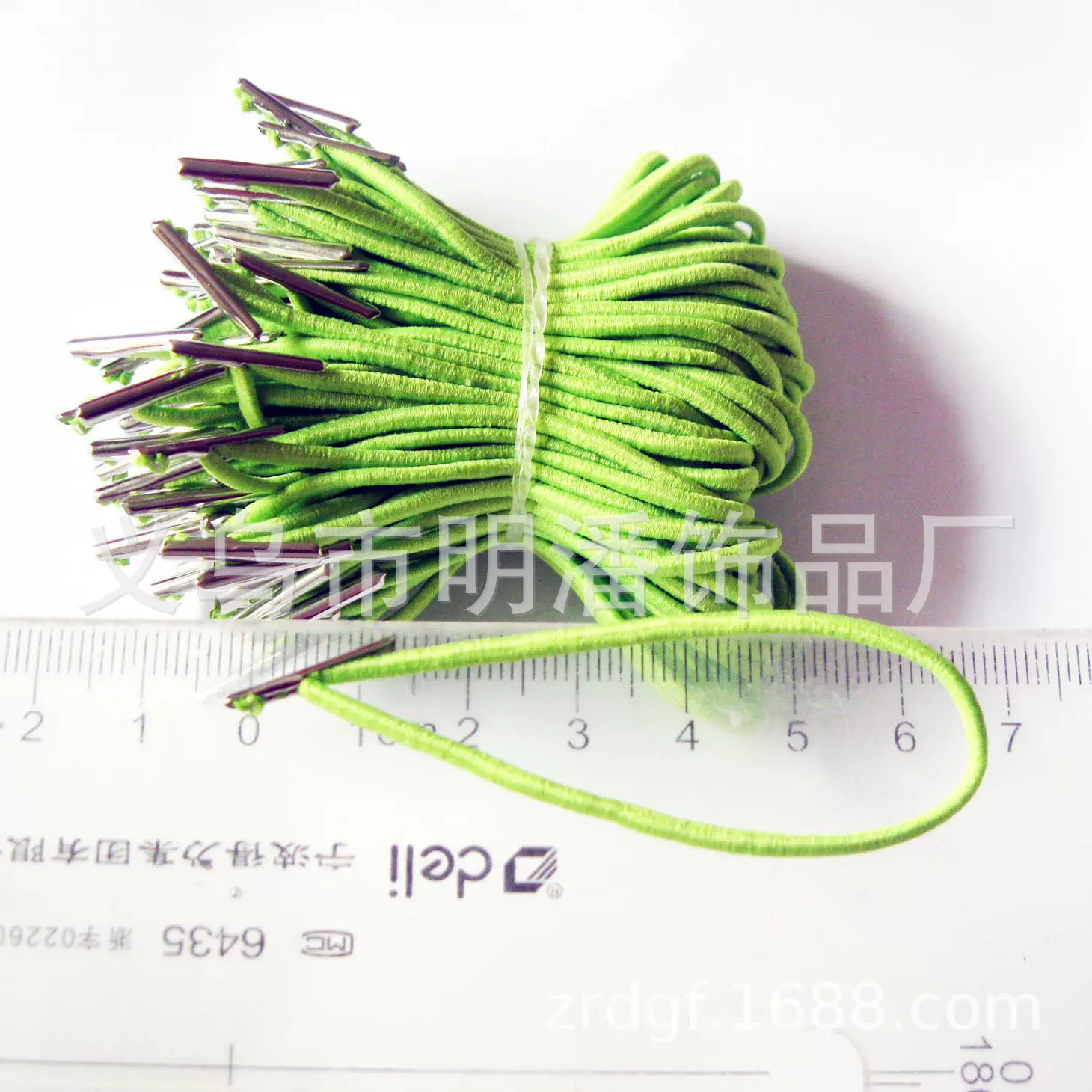 厂家直供2MM粗进口手帐绑带笔记本配件彩色松紧倒刺绳扣穿孔绳