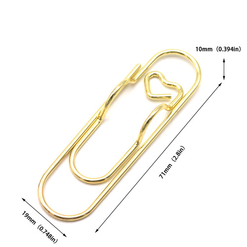 Manufacturer metal love pen clip creative gold pen plug accessories wholesale portable pencil fixed pen buckle clip
