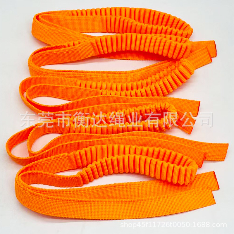 Fábrica personalizada poliéster imitación de nylon jacquard correa elástica pet pet tractor corda elástica de deportes al aire libre