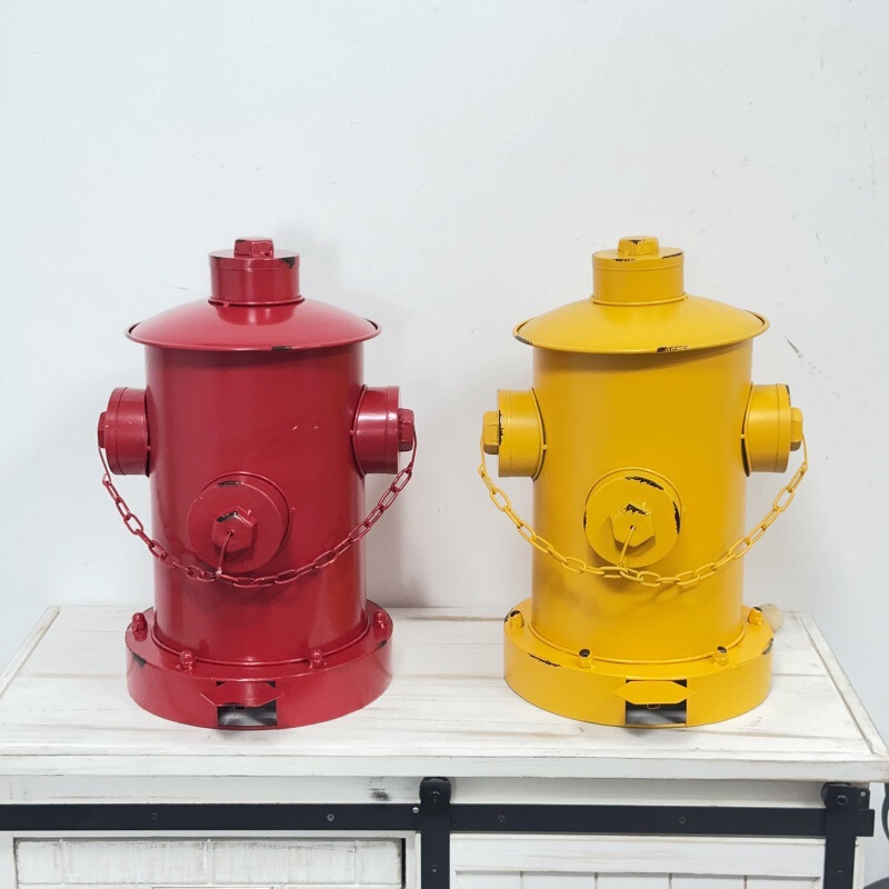 Creative Trash Can with Pedal, Covered Retro Iron Fire Hydrant, Bar, Internet Cafe, Small Storage Bucket, Ornaments Creative Trash Can with Pedal, Covered Retro Iron Fire Hydrant, Bar, Internet Cafe, Small Storage Bucket, Ornaments