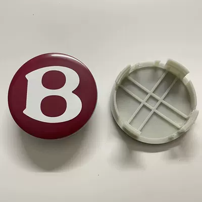 Applicable Bentley 68mm Wheel Hub cover - red-68mm