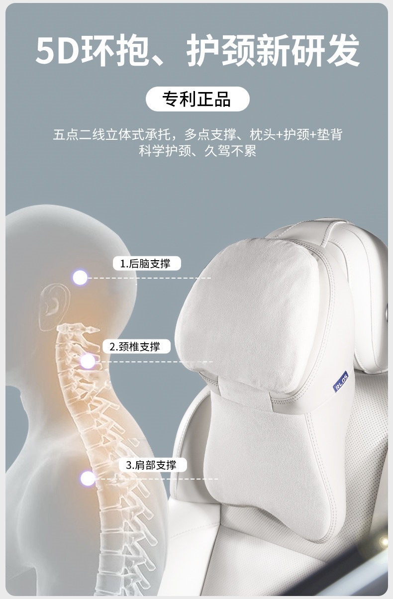 Rlos Is Suitable for Maybach Second-Generation Car Headrests, Mercedes-Benz Ideal Neck Pillows, High-End Seat Pillows, and Backrest Pillows