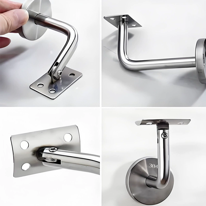 Stainless steel handrail wall support column guardrail accessories railing connection solid support 304 stair handrail bracket