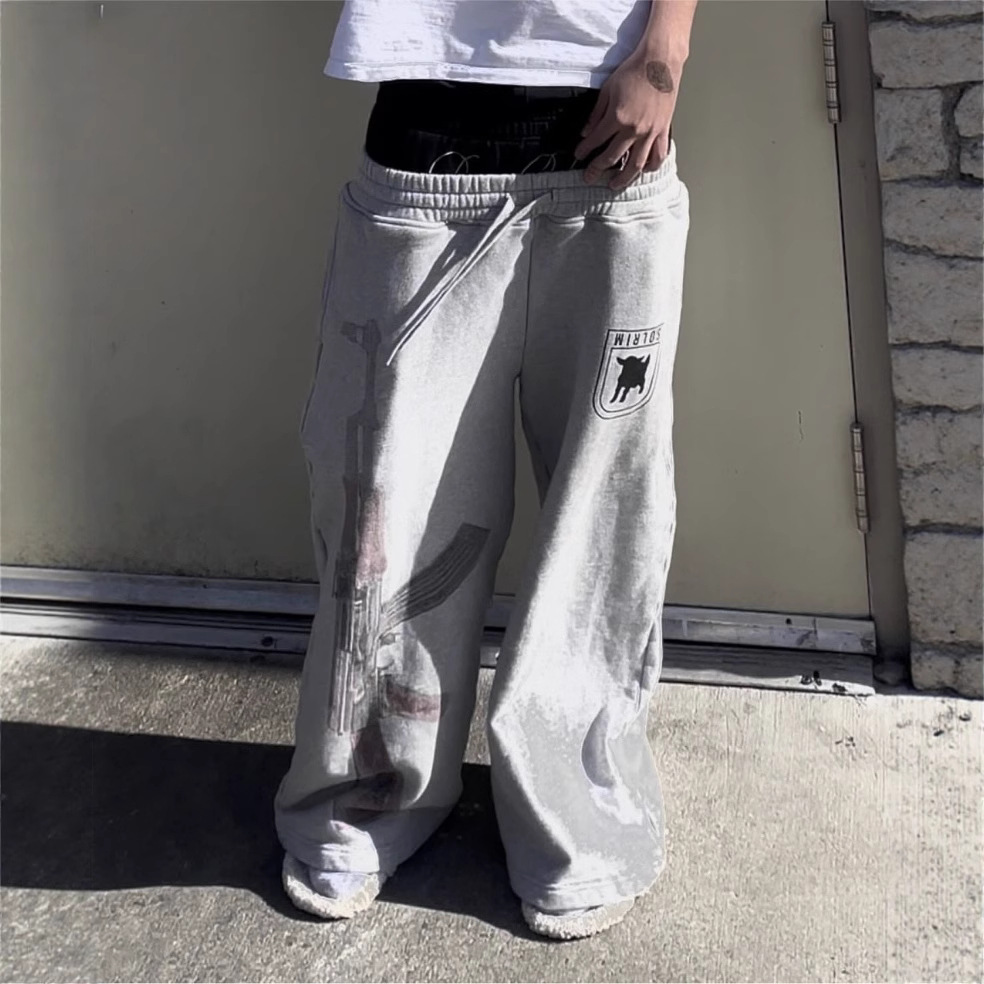 Pantalones casuales sueltos de hip-hop callejero retro americano transfronterizo europeo y americano