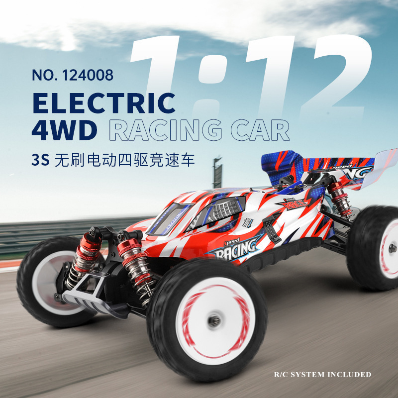 Cross-Border Weili 124008 1:12 Brushless Electric Four-Wheel Drive Racing Car Rc Off-Road Drift Remote Control Rally Car