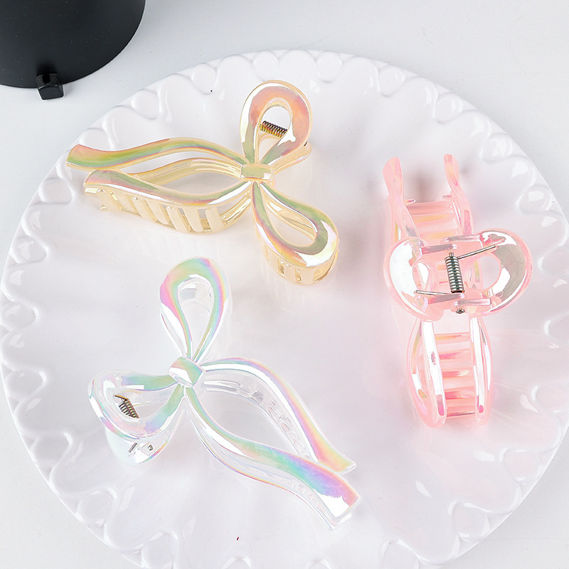 72g Weight Hair Claws Hair Accessories Type 1 Piece Quantity Casual, Holiday, Daily Occasion Plastic Material Bow Knot Pattern All Seasons Season Women's Gender Retro, Classic Style Style Retro Classic Style Women's Bow Knot Plastic Hair Claws 1