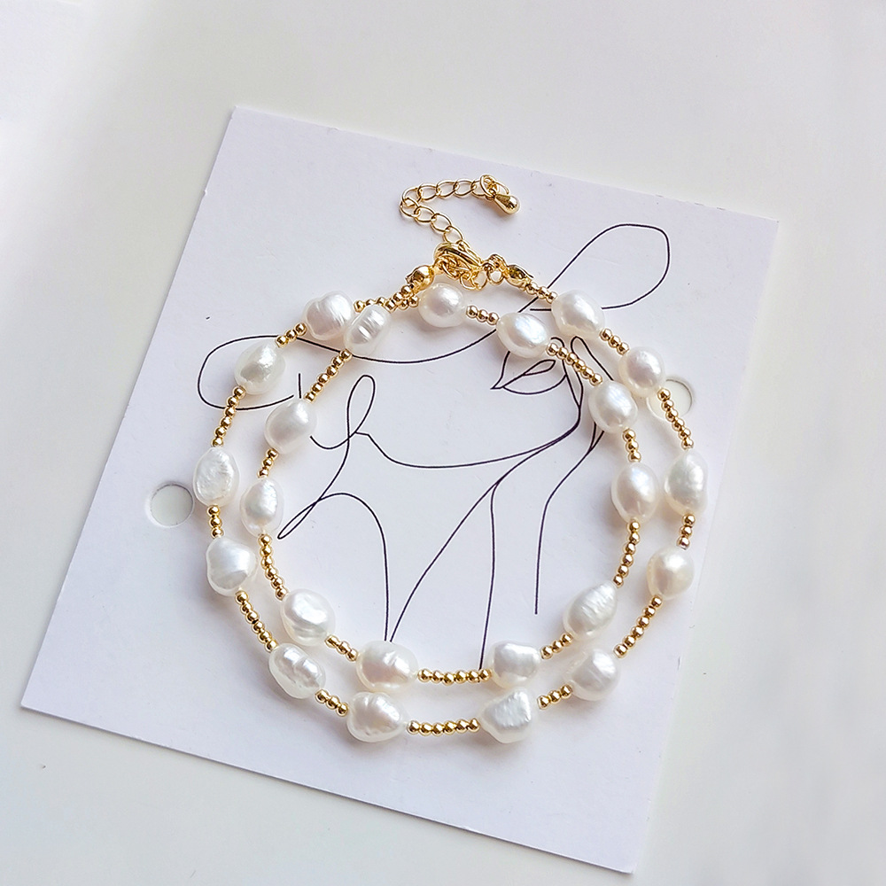 1 Piece Quantity Wedding Occasion Elegant Round Freshwater Pearl Copper Plating 18k Gold Plated Necklace
