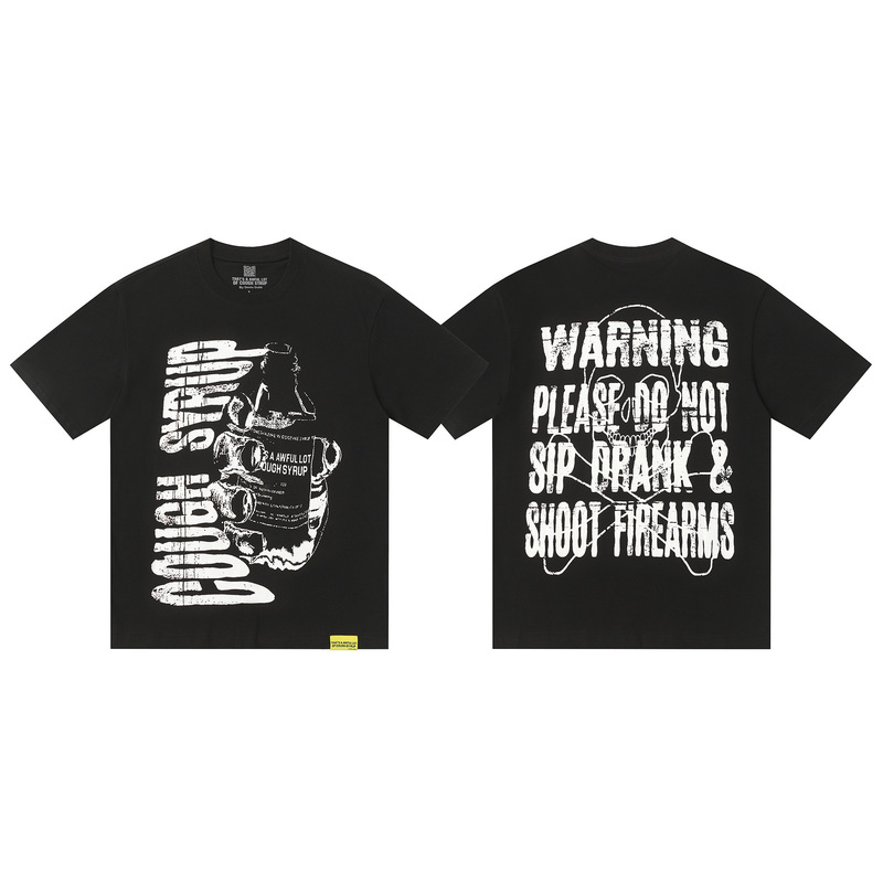 あれ。 SA AWFUL LOT OF COUGH SYRUP メンズ ヒップホップ ラップコラボ 半袖Tシャツ|undefined