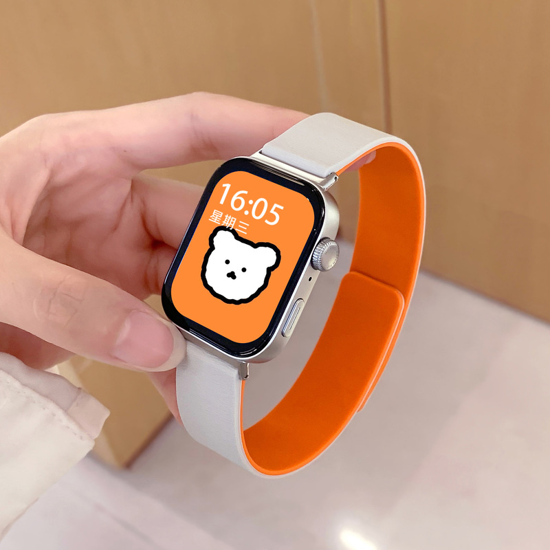 适用于小米手环9/8pro表带新款荔枝纹软磁吸红米watch4/5运动表带|undefined