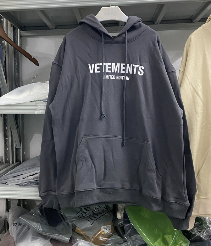Vetements Hoodie Limited Edition Logo Grey
