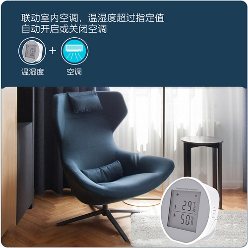WiFi Thermometer High-Low Alarm Tuya App Wireless Home Temperature Sensor Battery Powered USB Supply