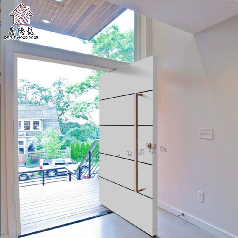 Простой стиль, производитель композитных дверей из цельного дерева, входная дверь для виллы, защитная дверь, производитель внутренних дверей на петлях