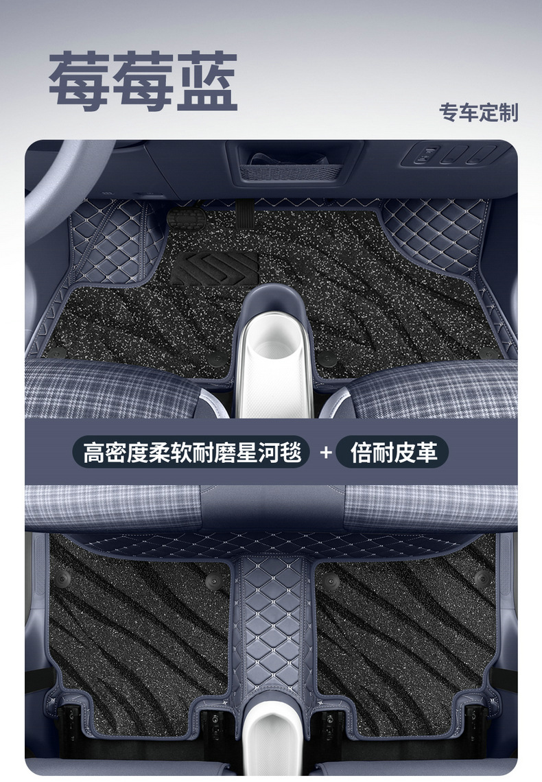 Leapmoon A10 Galaxy Carpet Car Floor Mats, Custom-Fit, Full-Coverage Interior Accessories, Leather Floor Mats