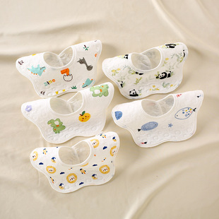 Children's cotton eating bib, breathable waterproof umbilical bandage for belly button 4