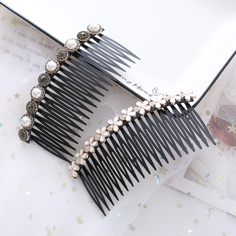 Korean Version Fringe Magic Woman Hairpin Invisible Backward Insert Hair Clip Fringe Hair Comb Stylish Versatile Non-Slip Toothed Hairpin