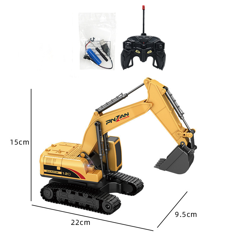 밀봉된 색상 상자 포장 [노란색] 합금 굴삭기