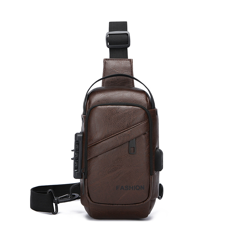 Men's chest bag, casual water-repellent single-shoulder crossbody bag, men's high-end outdoor travel bag, cycling bag, storage bag undefined