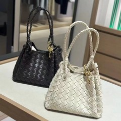 クロスボーダー2024本革パラシュートトートバッグ女性編み手持ちシングル肩斜めショルダー野菜バスケットバッグ大通勤