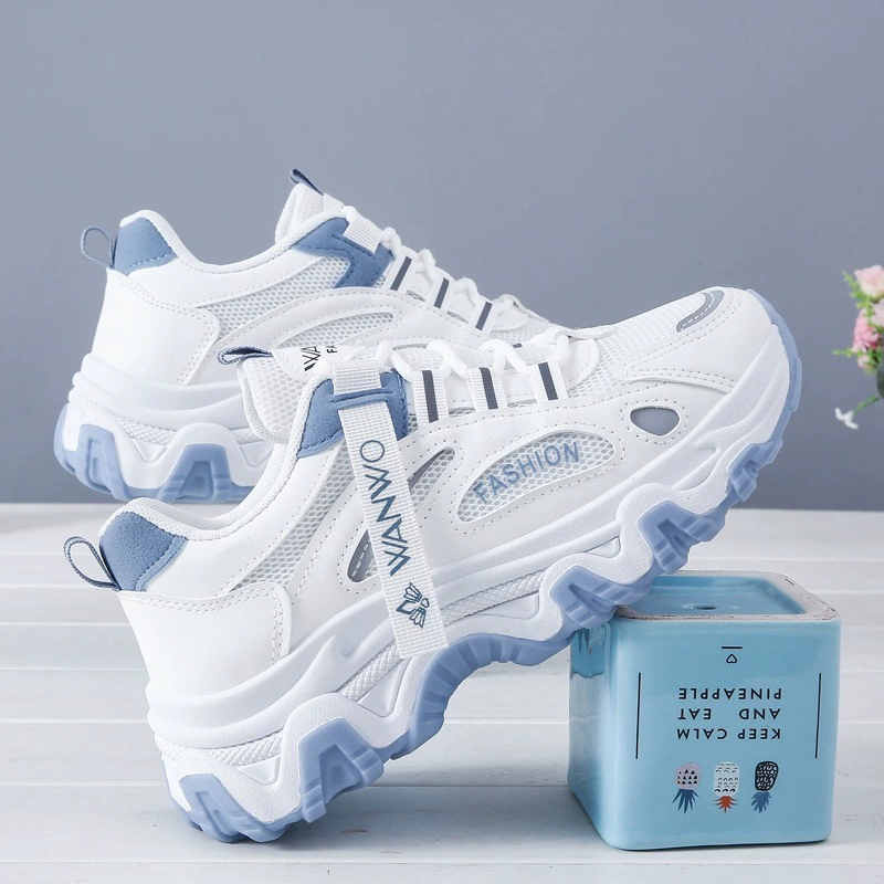 Ин корейская версия Daddy Female Shoes 2024 Весна и Осень Новая Студенческая Спортивная Обувь Женская Tide увеличивает сет casual shoes q7811