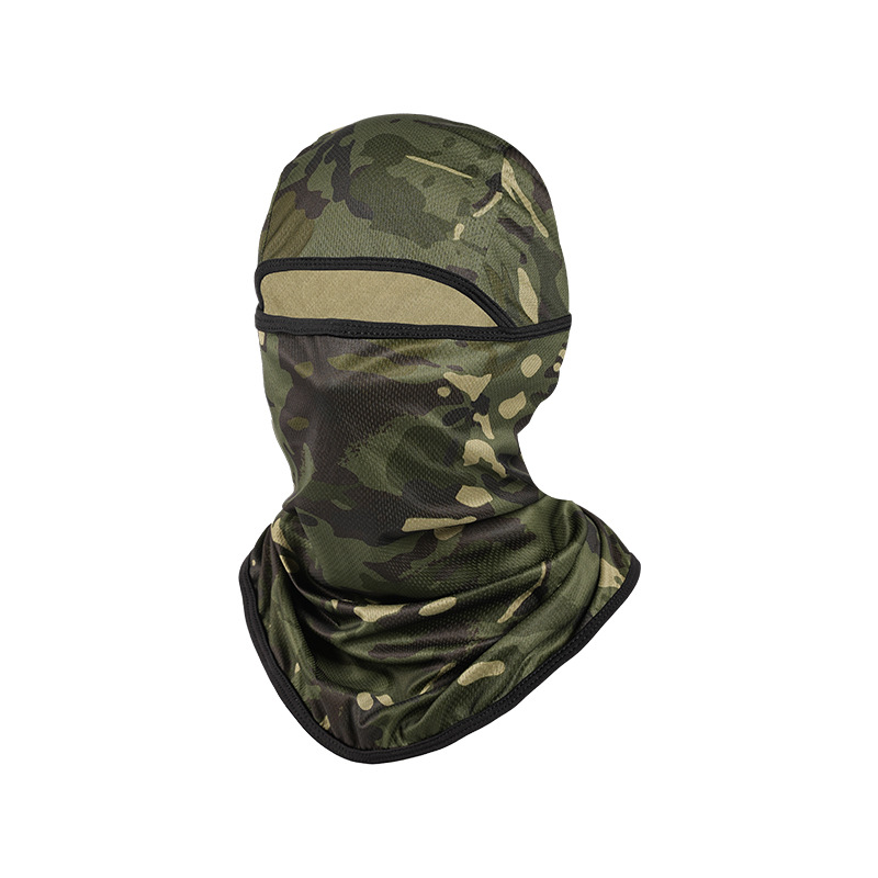 De secado rápido, absorbente de sudor, transpirable, capucha enmascarada, cuello de camuflaje, máscara de protección solar para exteriores para hombres y mujeres, bufanda táctica, pañuelo de camuflaje