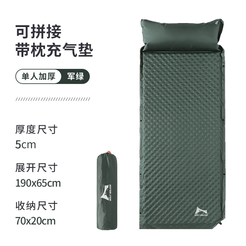 Automatic inflatable mattress, tent, travel carpet, handheld soft heel for camping anti-stress "Gopher"