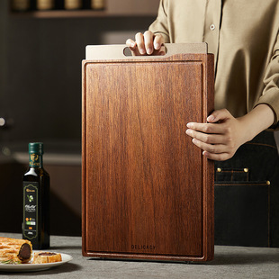 South American Teak Double-Sided Cutting Board Mildew-Proof and Antibacterial Household Cutting Board Solid Wood Cutting Board Kitchen Fruit Cutting Board Wholesale