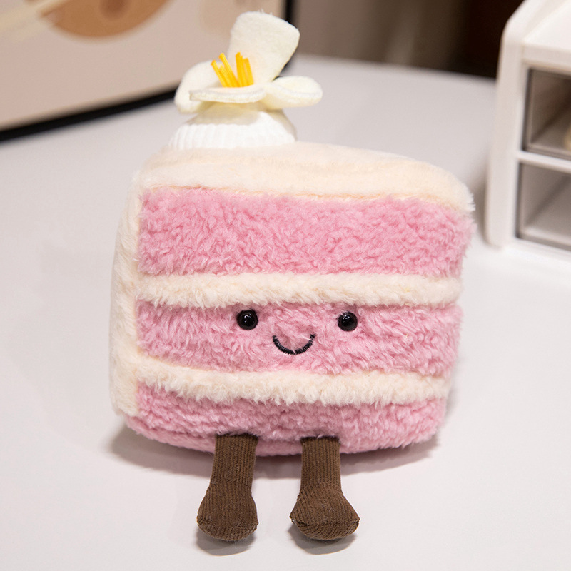 ジェリーキャットぬいぐるみケーキ小動物ぬいぐるみかわいいバンダナ人形女の子用寝枕人形