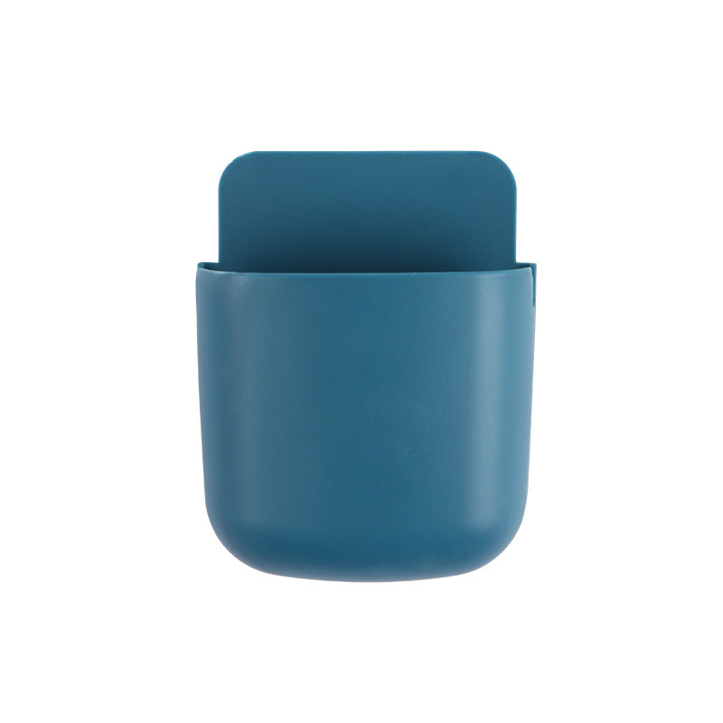 Caja de almacenamiento de control remoto montada en la pared Sala de estar Estante de almacenamiento de noche Soporte sin perforaciones Estante de almacenamiento de carga del teléfono móvil doméstico