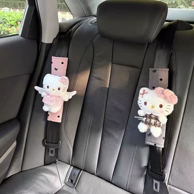 Sanrio Plaid Skirt Hello: Seat belt shoulder pad