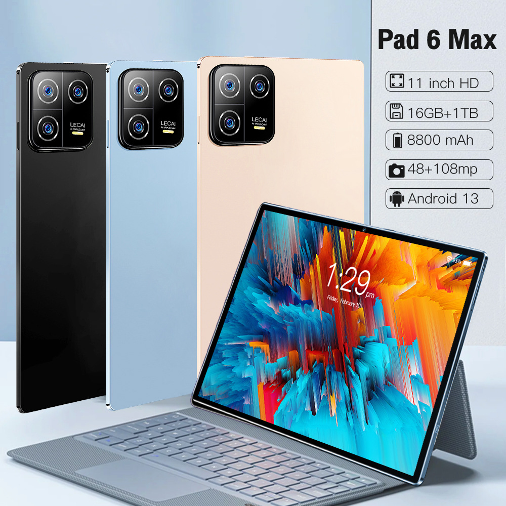 现货Pad6Max跨境新爆款10.1寸智能平板电脑2+32GB安卓可插卡通话