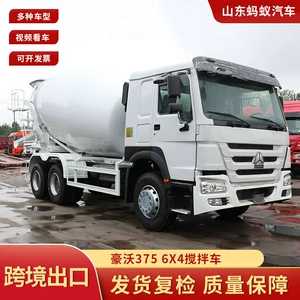 Cross-border export of China Heavy Duty Truck HOWO 375 mixer truck, manual transmission cement truck, 6*4 concrete mixer truck