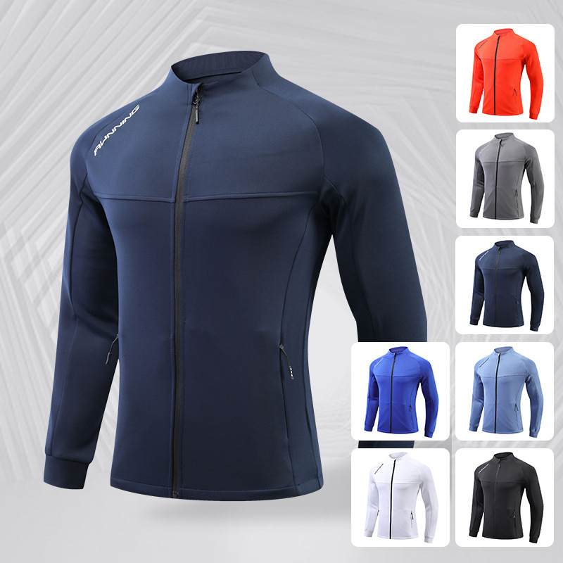 Jacket Men's Spring and Autumn New Outdoor Running Fitness Jacket Men's and Women's Gym Long Sleeve Tight Quick-drying Breathable Zipper Jacket Men's Spring and Autumn New Outdoor Running Fitness Jacket Men's and Women's Gym Long Sleeve Tight Quick-drying Breathable Zipper